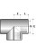Трійник 90° TE41 ПВХ з різьбовим з'єднанням