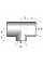 Трійник 90° TR40 ПВХ редукційний із клейовим з'єднанням
